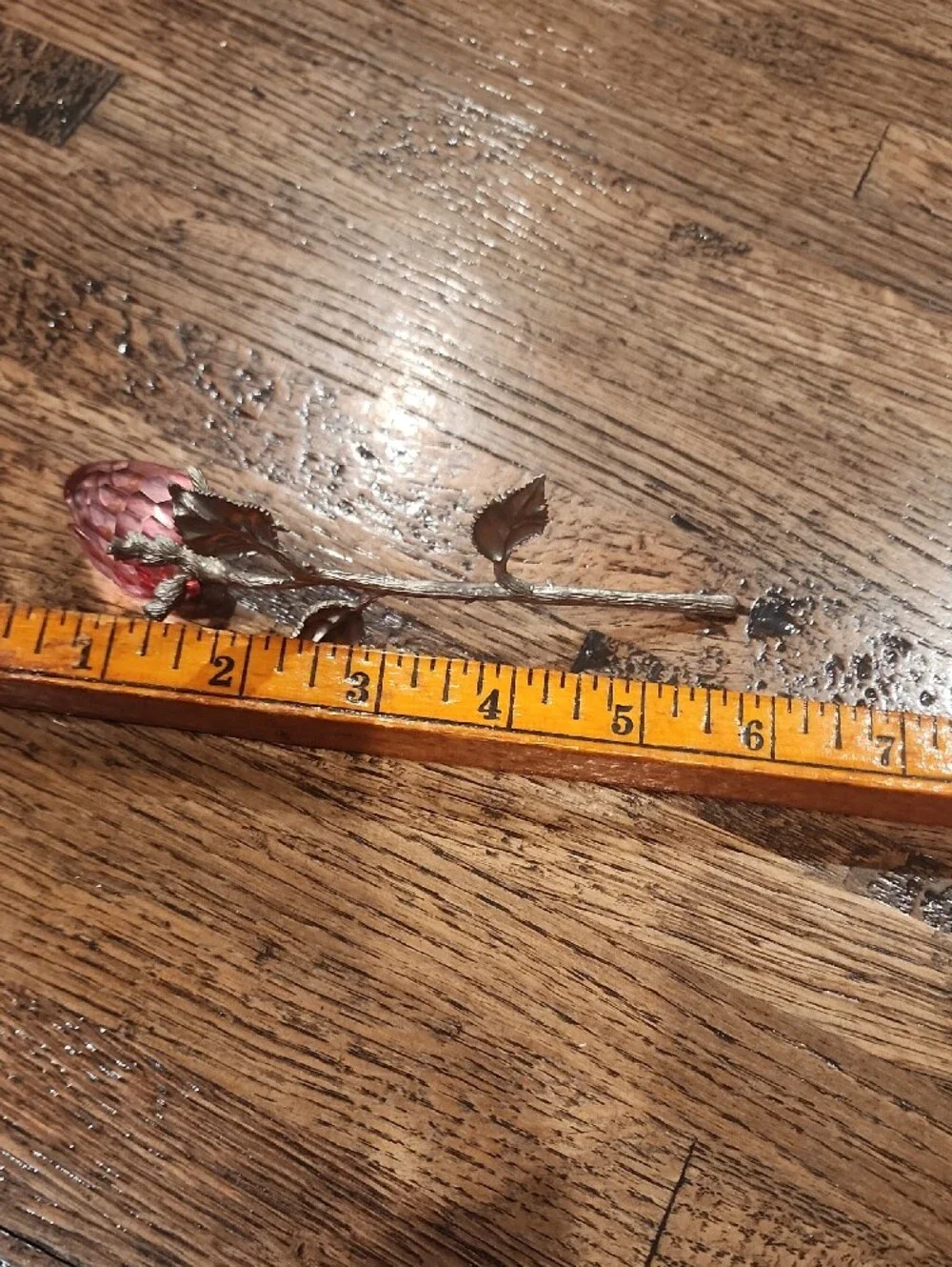 Crystal Rose Red Rosebud 4 1/2